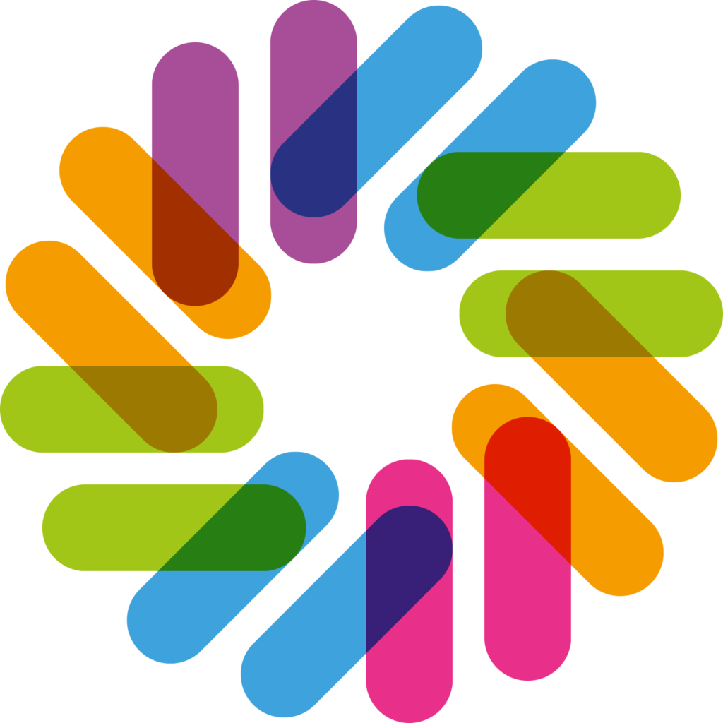 Logo symbiosys roue multicolore