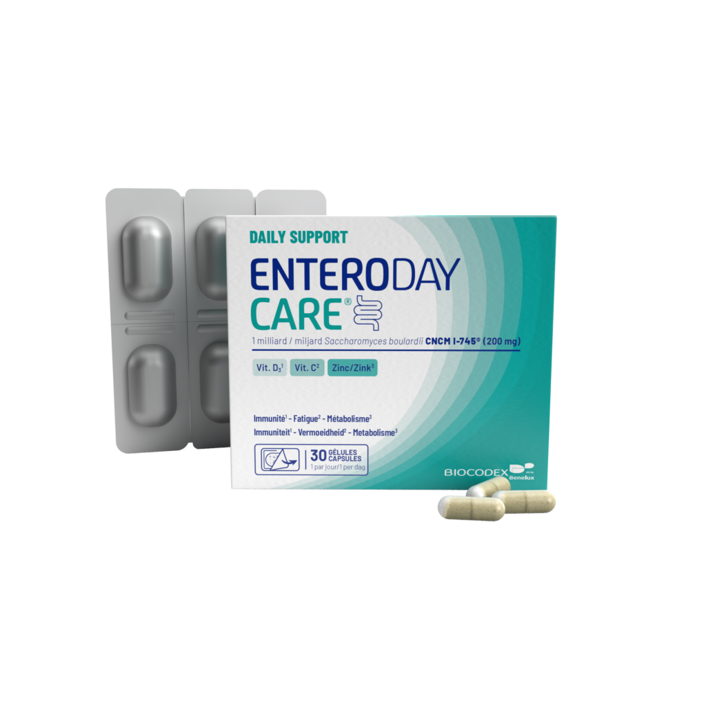 Packshot enteroday care face avec gélule et blister